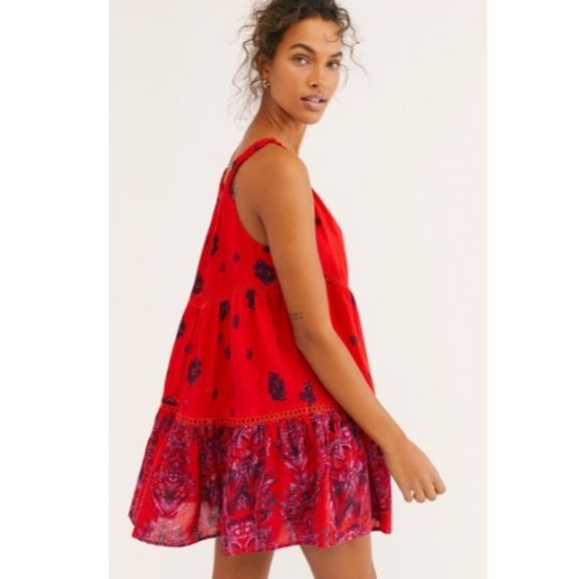 Free People Red Boho Dress. Like New! - Picture 12 of 12